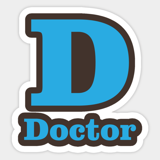 D For Doctor Phonetic Alphabet in Pandemic Sticker by umarhahn